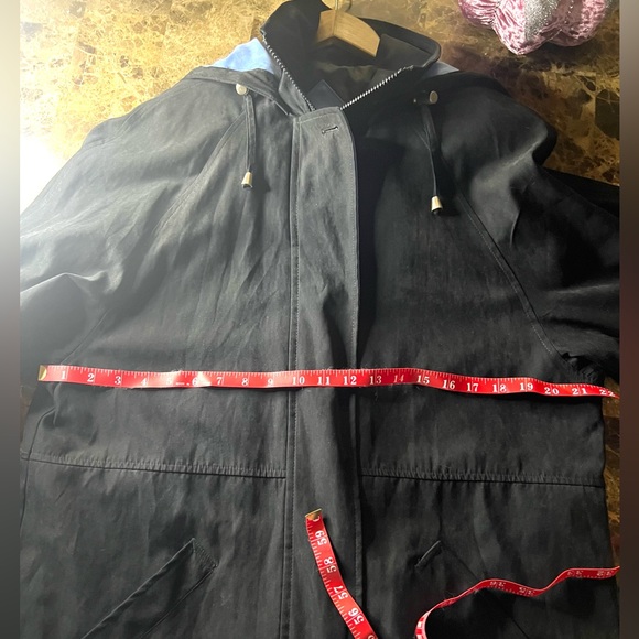 London Fog Black Bomber Jacket with Blue Accents - Picture 8 of 9